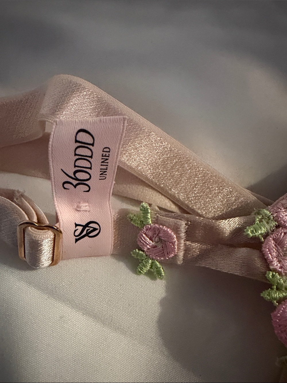 Victoria's Secret Sheer Blush Pink Floral Embroidered Bra - Picture 2 of 4
